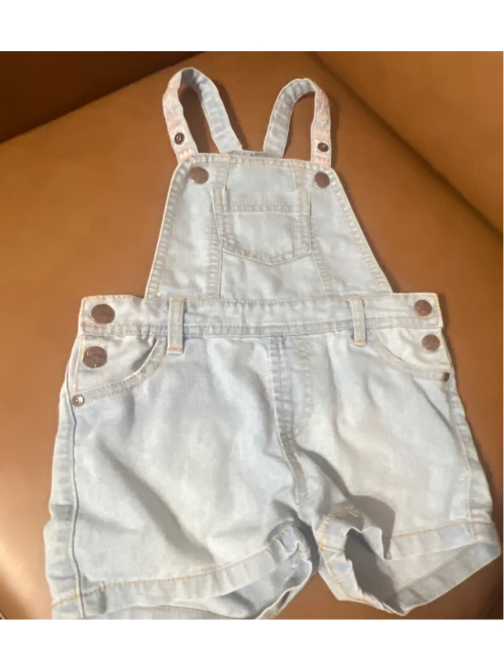 Girls Jessica Simpson Denim Overalls Size 2T Light Blue Pink
